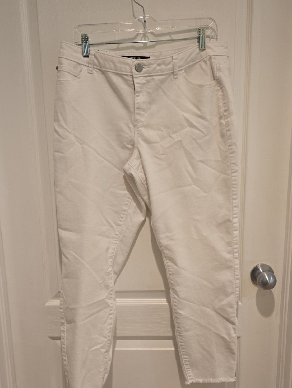 Simply Vera Vera Wang White Cropped Skinny Jeans